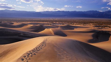Nature Landscape Desert Mountains Clouds Dunes Death Valley
