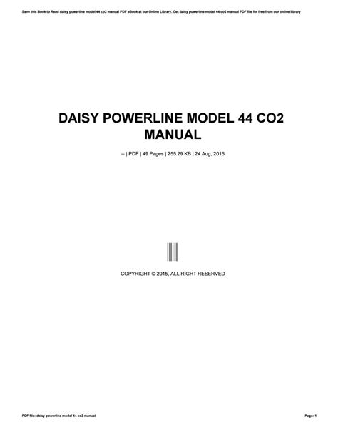 Daisy Powerline Model 44 Co2 Manual By Kotsu01544 Issuu