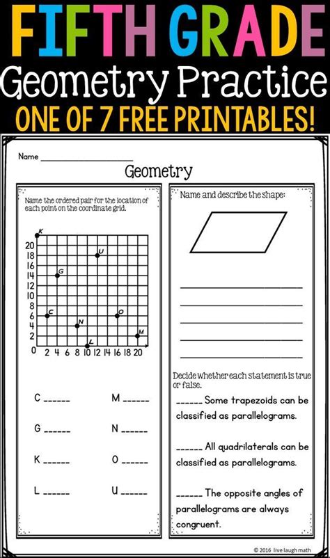 5th grade online math worksheets. Fifth Grade Math Review: 7 FREE Worksheets | Fifth grade ...