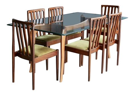 Danish Modern Dining Table and Dining Chairs, Set of 7 | Danish modern dining table, Dining ...