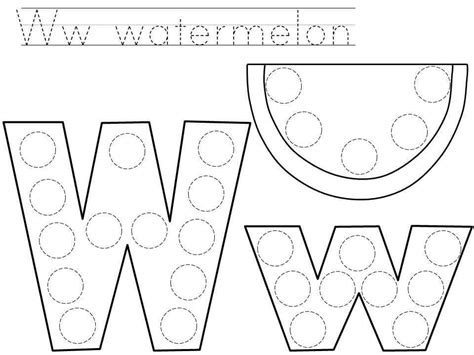 Do we share the following free worksheet so that you can work on the letter d worksheets? do-a-dot-letter-w-printable « Preschool and Homeschool