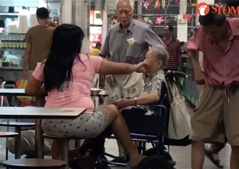 Woman Pinches Ah Mas Breast Pushes Water Bottle And Shoves Fingers