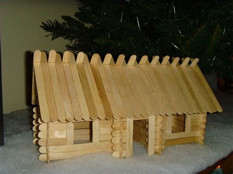 Craft Stick Log Cabin Instructables