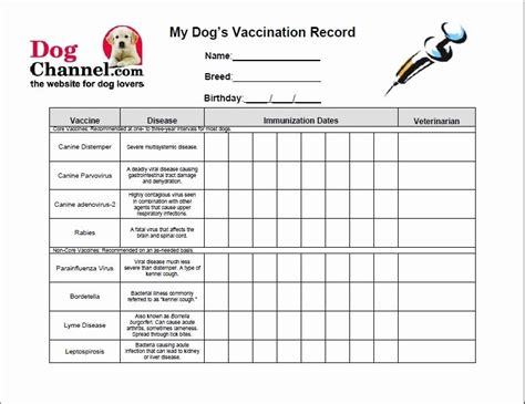 Printable Puppy Shot Record Printable World Holiday
