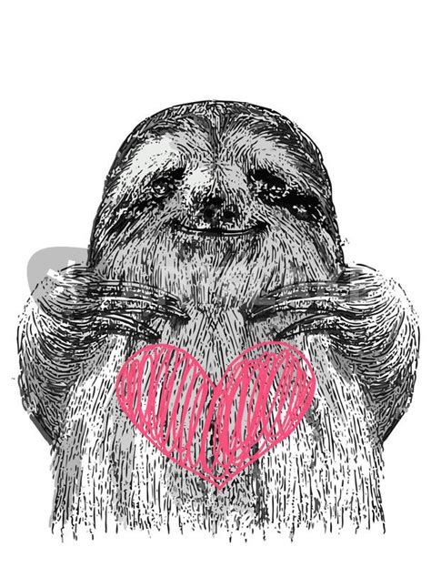 Love Sloth Picture Art Prints And Posters By Renato Sette Artflakescom