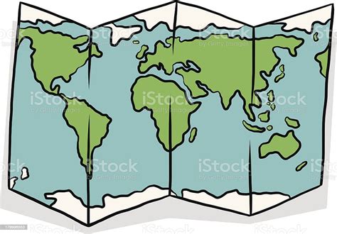 World Map Cartoon Stock Vector Art And More Images Of Africa 179996553