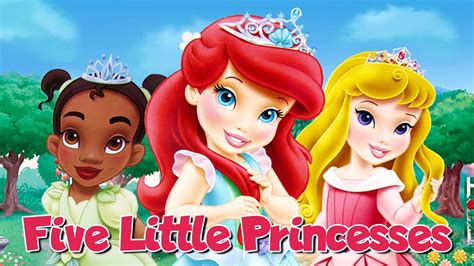 Disney Five Little Princesses Disney Princesses Song For Kids Youtube