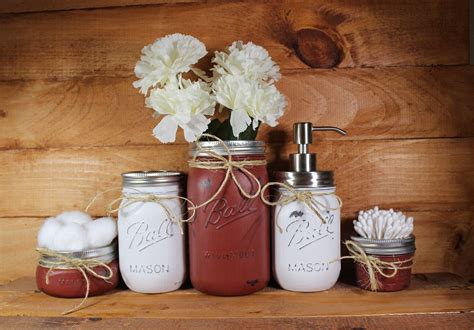 Here Is A Gorgeous Mason Jar Bathroom Set That Will Add A Lovely Look