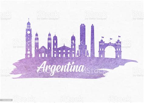 Argentina Landmark Global Travel And Journey Paper Background Vector