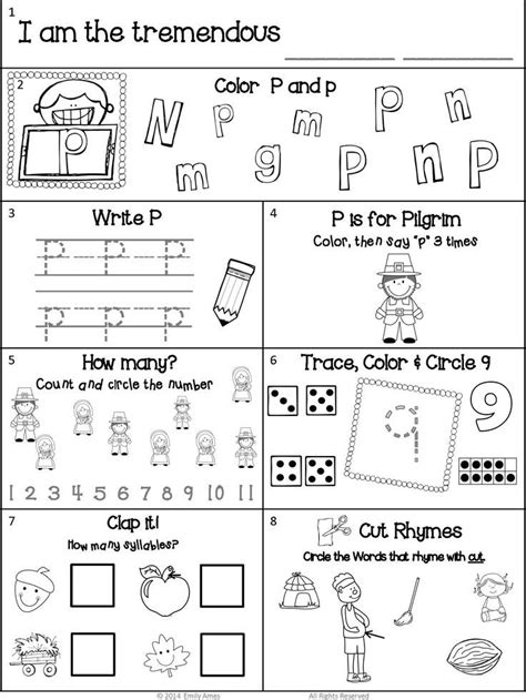 Pre K Homework Packet Printable Theme Packets Preschool