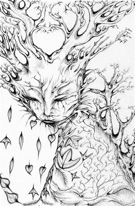 Forest Spirit Drawing By Julie Hall Fine Art America
