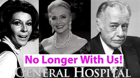 General Hospital Cast Who Died From 1963 To 2019 In Memoriam Youtube
