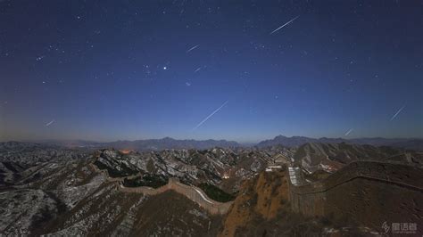 Astronomy Daily Picture For January 03 Quadrantids Over The Great Wall