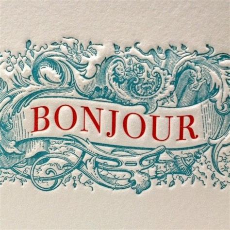 Bonjour Typography Graphic Design Collection Bonjour