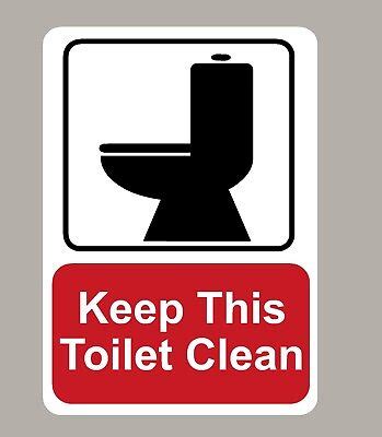 X Keep This Toilet Clean Stickers Signs Ebay