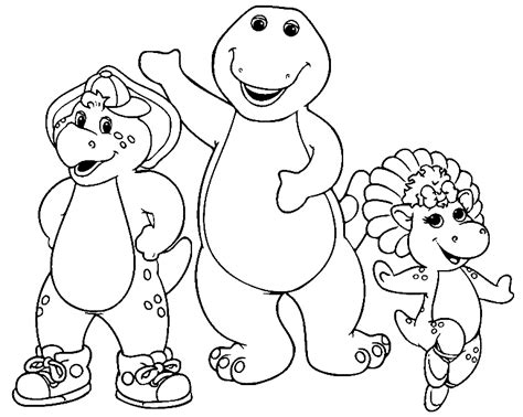 Barney Baby Bop And Bj Coloring Page Printable Images And Photos Finder