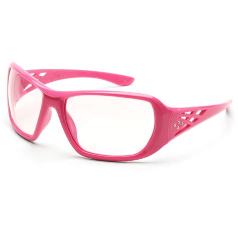 erb rose safety glasses pink frame clear lens