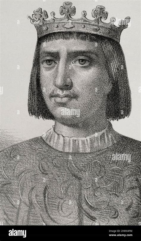 Henry Iv 1425 1474 King Of Castile Portrait Detail Illustration