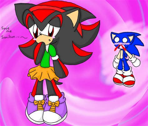Shadow Wearing Amys Old Clothes Xd Shadow The Hedgehog Photo