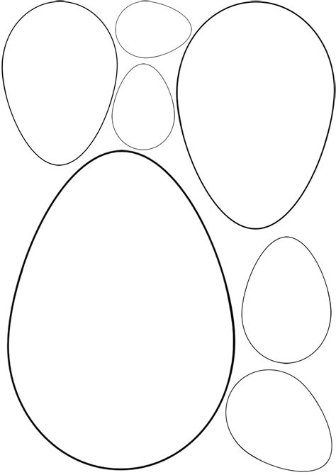 Cute bunny and egg designs to choose from! Easter Egg Templates | Rooftop Post Printables