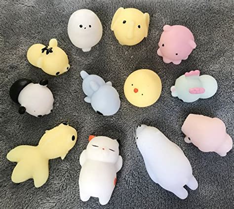 Mochi Squishies Cute Alled 12 Pcs Mini Squeeze Toys Soft Stretchy Cute