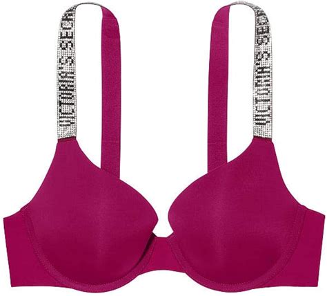 victoria s secret bling push up full bra purple crystal stone strap 34b at amazon women s
