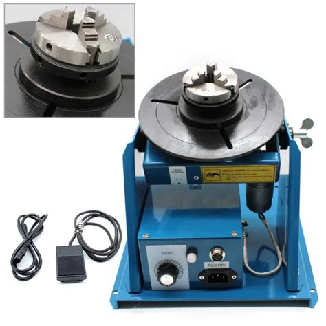 110v Rotary Welding Positioner Turntable Table 3 Jaw Lathe Chuck 2 10 R