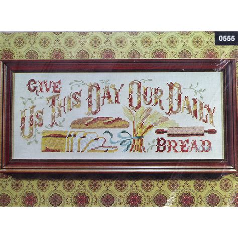 paragon give us this day our daily bread stamped cross stitch kit by needlelittletherapy on etsy