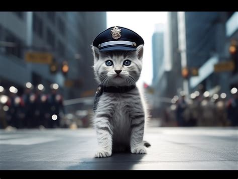 Download Cat Kitten Police Royalty Free Stock Illustration Image Pixabay
