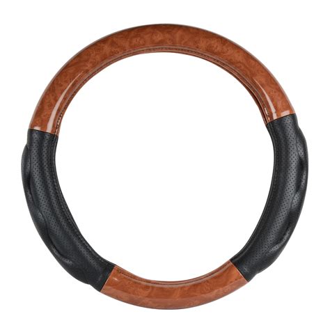 Heavy Duty Light Wood Steering Wheel Cover For Semi Trucks With Comfort