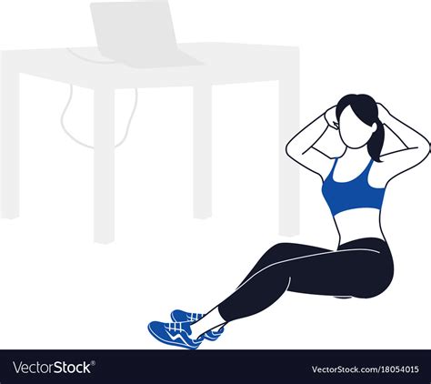 Aerobic And Workout Icons Royalty Free Vector Image