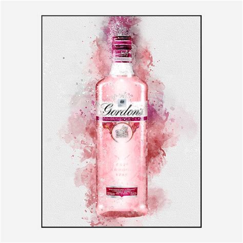 Gordons Pink Gin Abstract Art Print