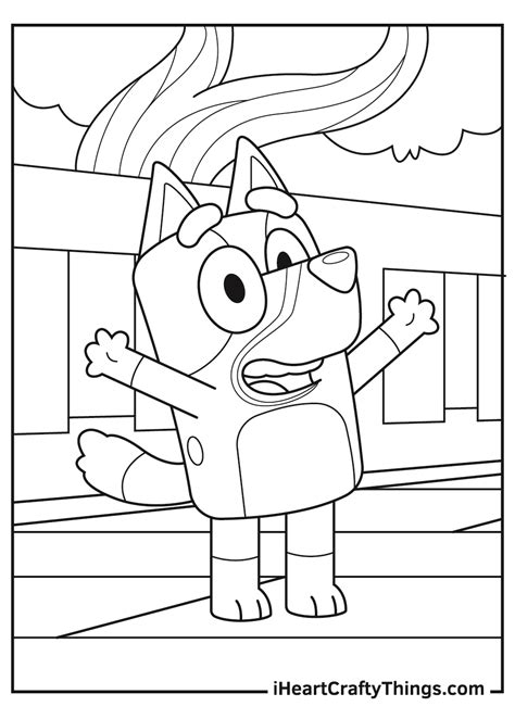 Bluey Coloring Sketch Coloring Page