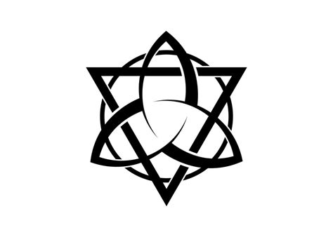 Triquetra With Triangle And Circle Logo Trinity Knot Tattoo Celtic