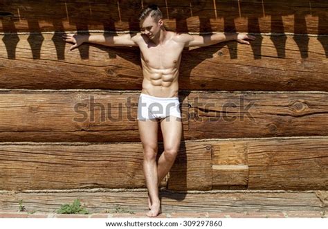 Sexy Portrait Very Muscular Shirtless Male Stok Foto Raf Shutterstock