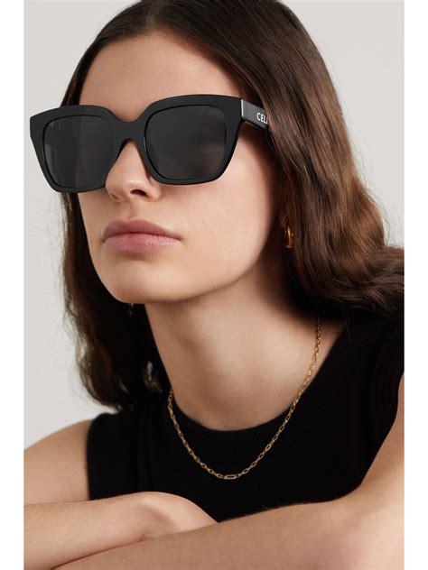 celine eyewear oversized square frame acetate sunglasses net a porter