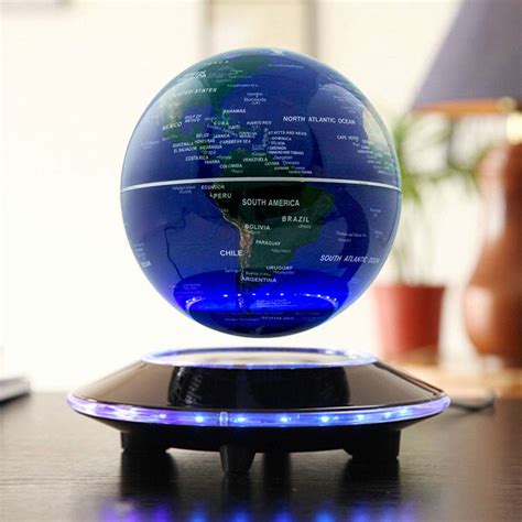 6 Maglev Magnetic Levitating Floating World Map Globe Table Lamp