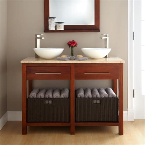 Whatever size you choose, measure your space! Adorable Concept of Double Sink Bathroom Vanity - HomesFeed