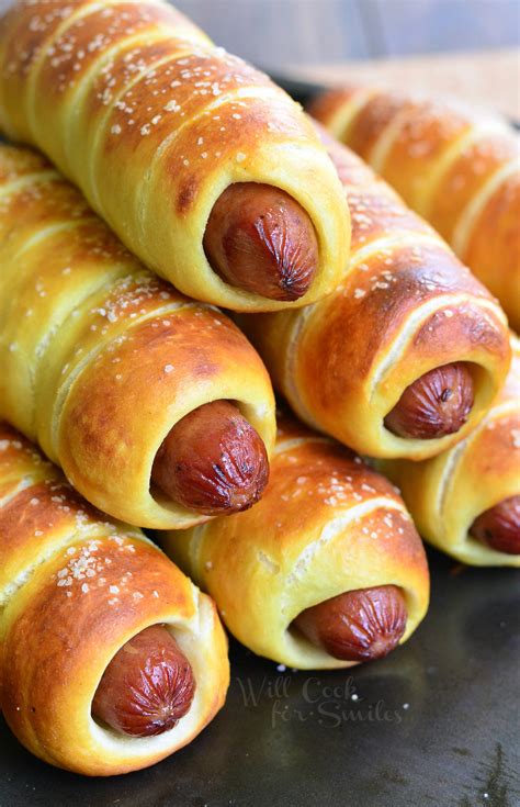 Ready in just 35 minutes, so you can make this recipe any night! Homemade Dijon Pretzel Wrapped Hot Dogs with Maple Dijon ...