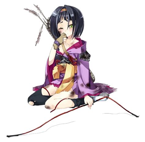 Safebooru 1girl Bangs Black Hair Blunt Bangs Bow Weapon Broken