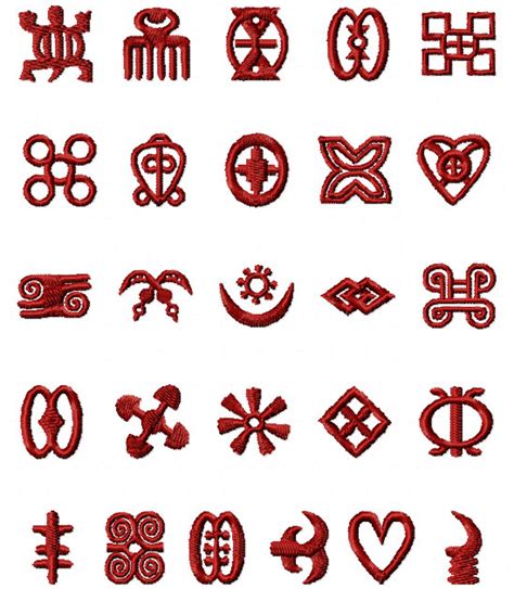 Africa Adinkra Symbols Machine Embroidery Designs 4x4