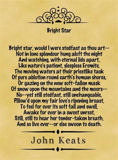 Bright Star By John Keats