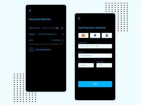 Payment Screens Dark Ui Concept Uplabs