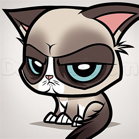 Learn How To Draw Chibi Grumpy Cat Chibis Draw Chibi