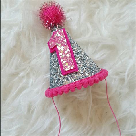 Glittery Mini Party Hat Headband Party Hat Birthday Hat Birthday