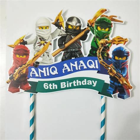 Lego Ninjago Round Edible Cake Image Topper Can Be Personalised