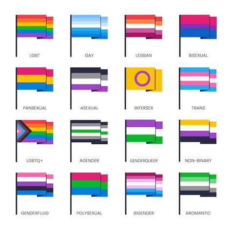 Free Vector Flat Pride Month Lgbt Flags Collection