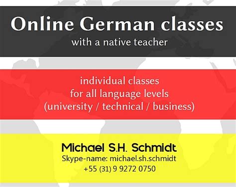 Michael S H Schmidt Private Online Classes With A Native German Teacher