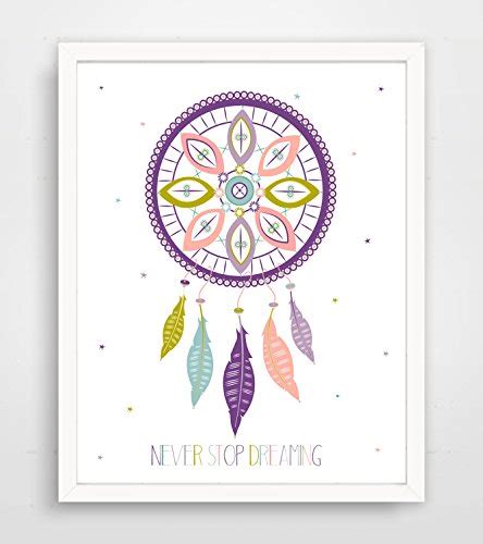 Amazon Com Dreamcatcher Never Stop Dreaming Print Frame Not Included Handmade Products