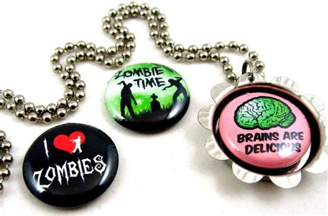 Zombie Pendant Custom Pins Buttons Pinback Funny Buttons